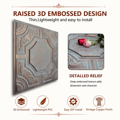 PAINTSDECOR PL02 Weathered copper tile profile