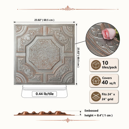 PAINTSDECOR PL02 Weathered iron tile dimensions