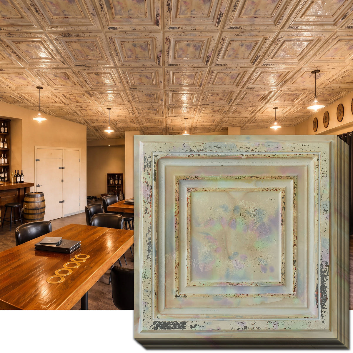 PAINTSDECOR Distress crack multicolor white main product image