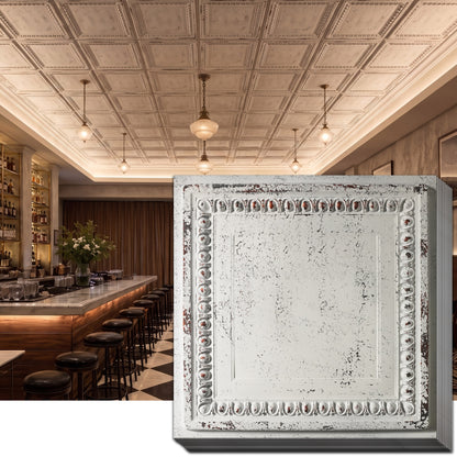 PAINTSDECOR PL06 Distress crack white black PVC ceiling tile 1