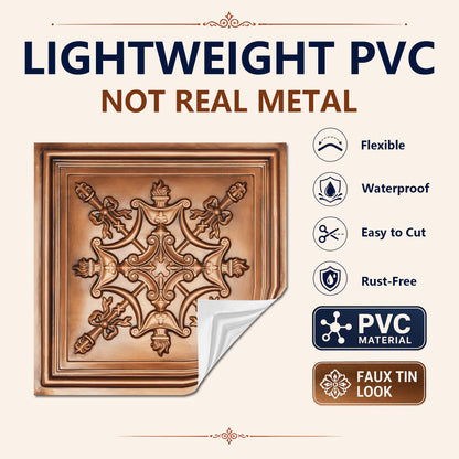 PAINTSDECOR PL07 Aged copper PVC ceiling tile 5