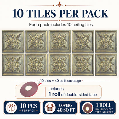 PAINTSDECOR PL07 Ancient gold PVC ceiling tile 2