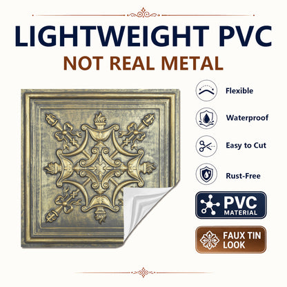 PAINTSDECOR PL07 Ancient gold PVC ceiling tile 3