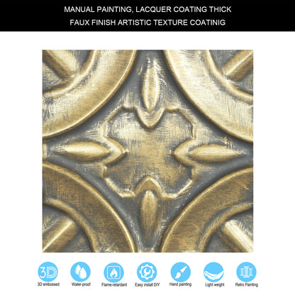 PAINTSDECOR PL07 Ancient gold PVC ceiling tile 8