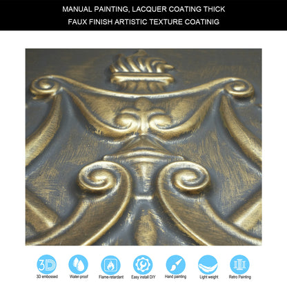 PAINTSDECOR PL07 Ancient gold PVC ceiling tile 9