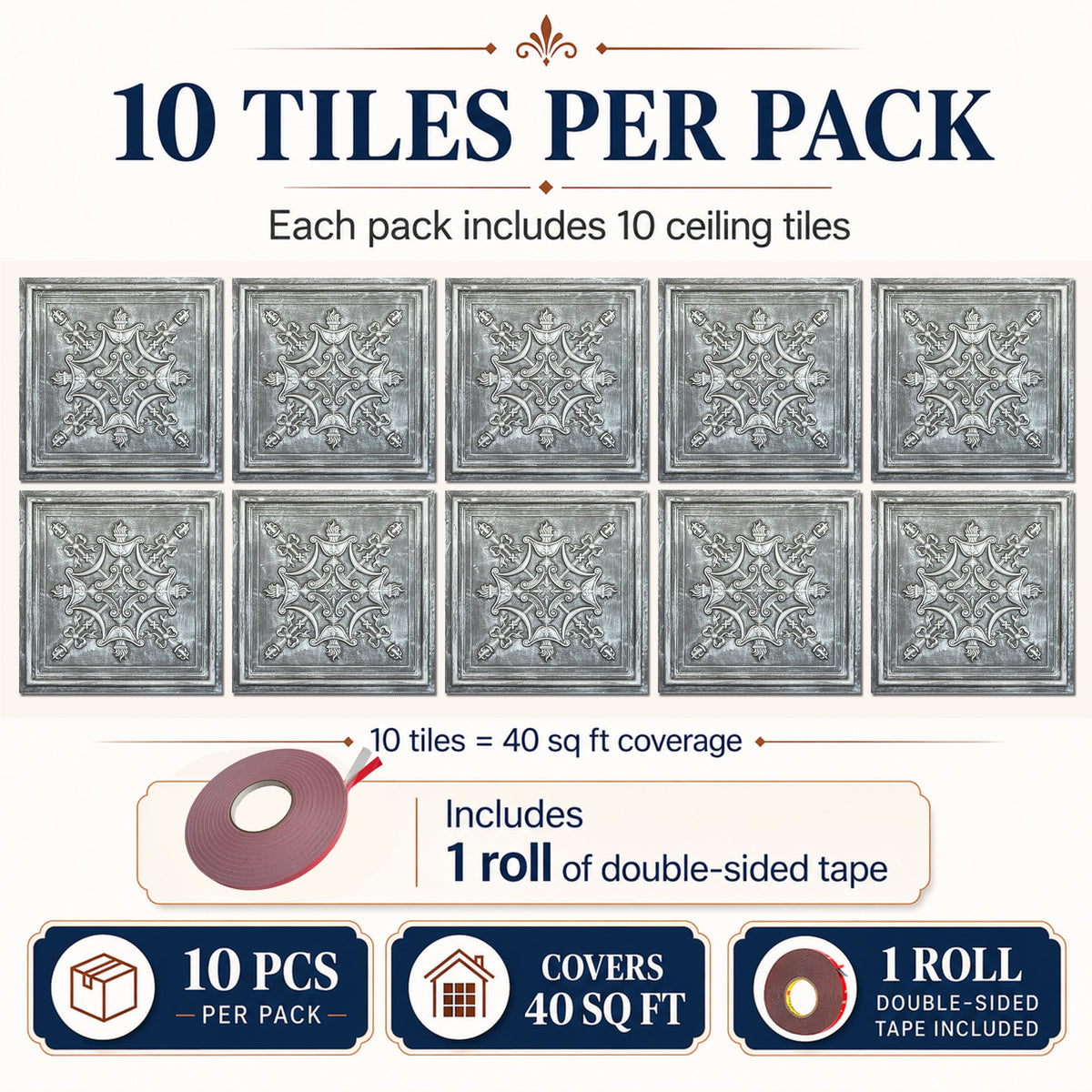 PAINTSDECOR PL07 Antique tin PVC ceiling tile 2