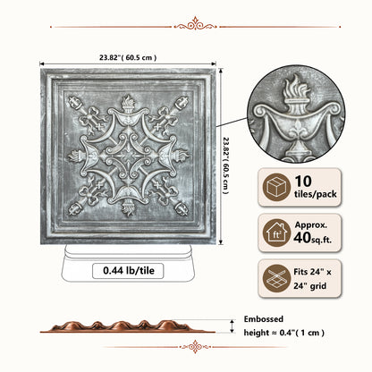 PAINTSDECOR PL07 Antique tin PVC ceiling tile 7