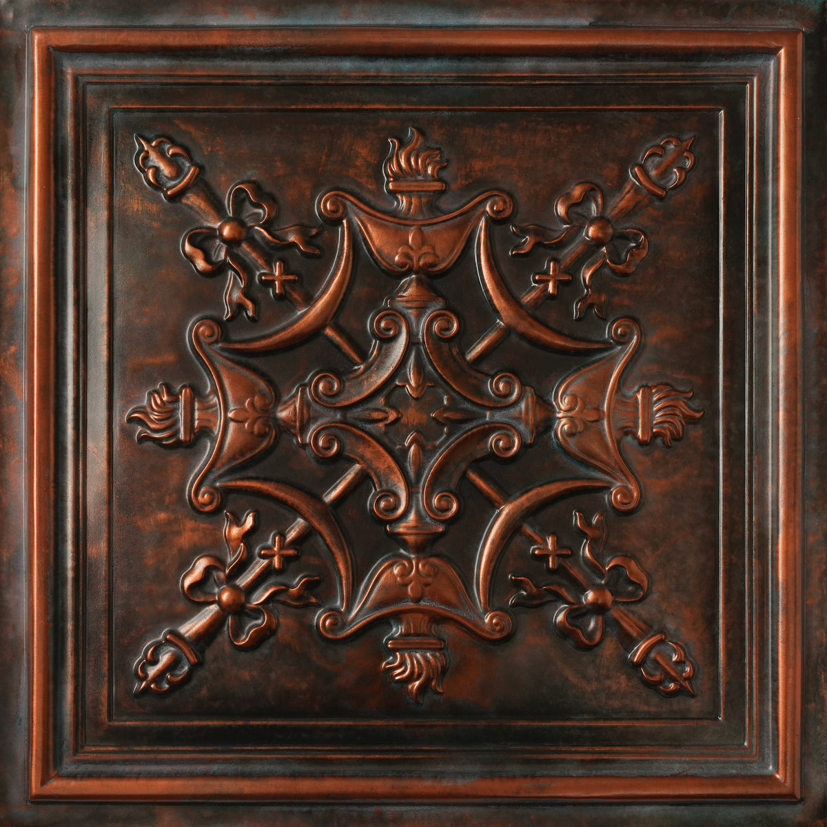 PAINTSDECOR PL07 Blackened Copper PVC ceiling tile 6