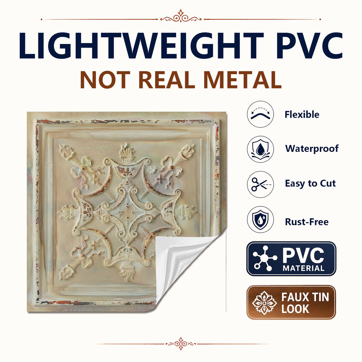 PAINTSDECOR PL07 Distress crack multicolor white PVC ceiling tile 3