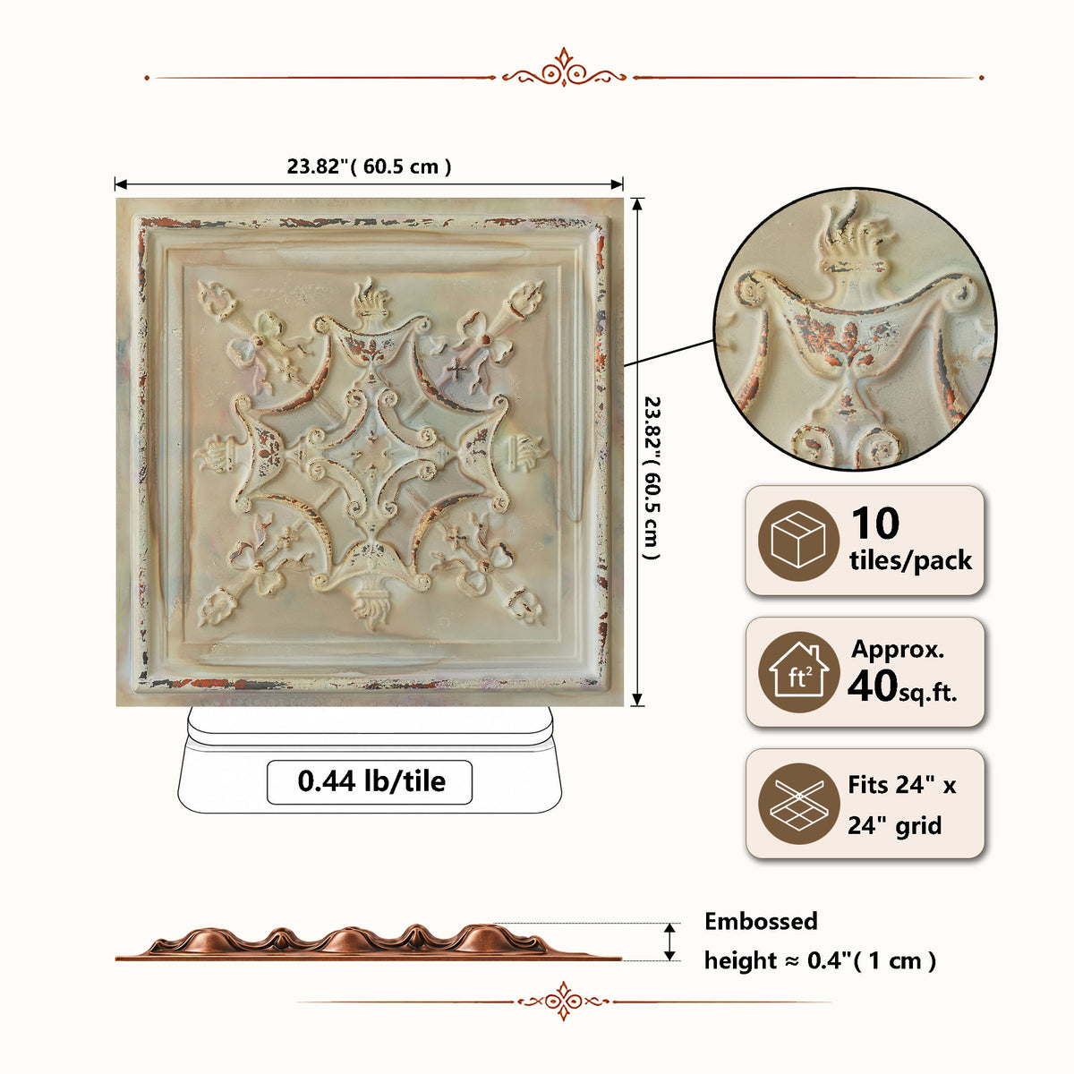 PAINTSDECOR PL07 Distress crack multicolor white PVC ceiling tile 7