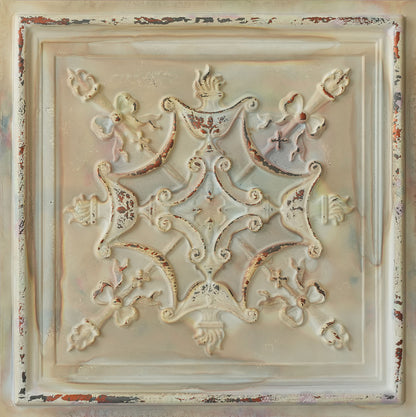 PAINTSDECOR PL07 Distress crack multicolor white PVC ceiling tile 10