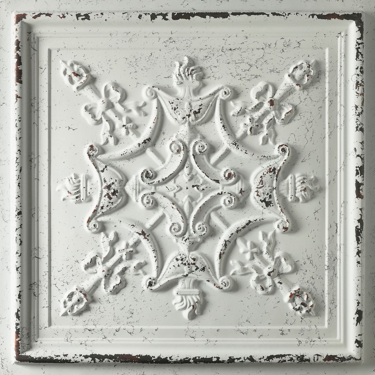 PAINTSDECOR PL07 Distress crack white black PVC ceiling tile 8