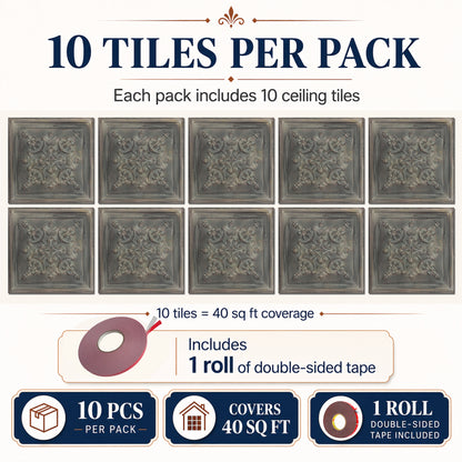 PAINTSDECOR PL07 Driftwood PVC ceiling tile 2
