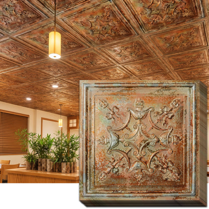 PAINTSDECOR PL07 Palazzo Clay PVC ceiling tile 1