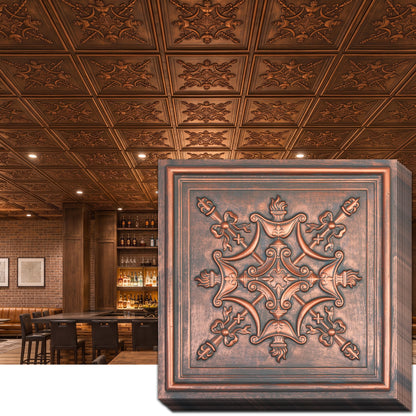 PAINTSDECOR PL07 Rustic copper PVC ceiling tile 1