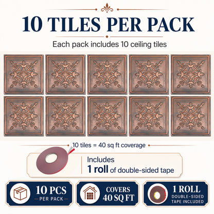 PAINTSDECOR PL07 Rustic copper PVC ceiling tile 2
