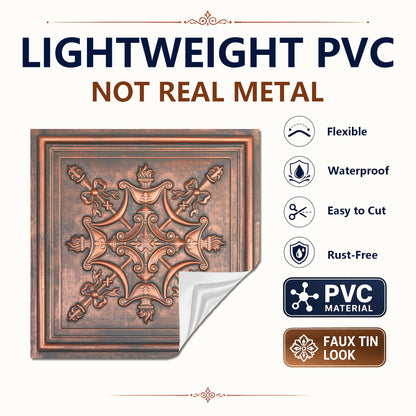 PAINTSDECOR PL07 Rustic copper PVC ceiling tile 3