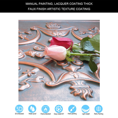 PAINTSDECOR PL07 Rustic copper PVC ceiling tile 7