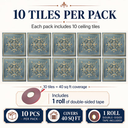 PAINTSDECOR PL07 Smoked gold PVC ceiling tile 2