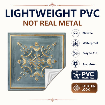 PAINTSDECOR PL07 Smoked gold PVC ceiling tile 3