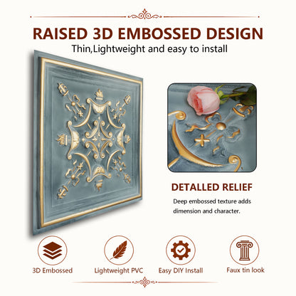PAINTSDECOR PL07 Smoked gold PVC ceiling tile 4