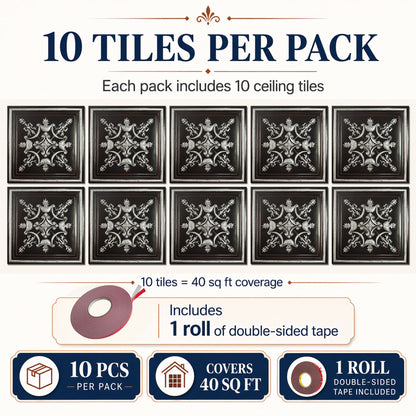 PAINTSDECOR PL07 Traditional silver PVC ceiling tile 4