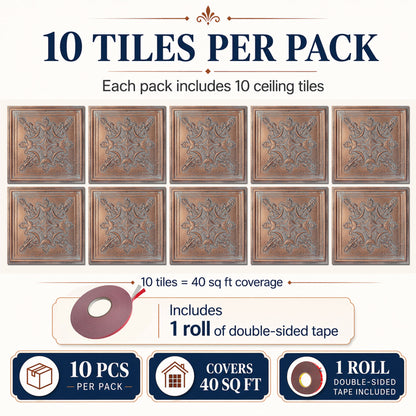 PAINTSDECOR PL07 Weathered copper PVC ceiling tile 2