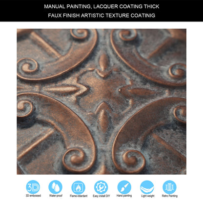 PAINTSDECOR PL07 Weathered copper PVC ceiling tile 8