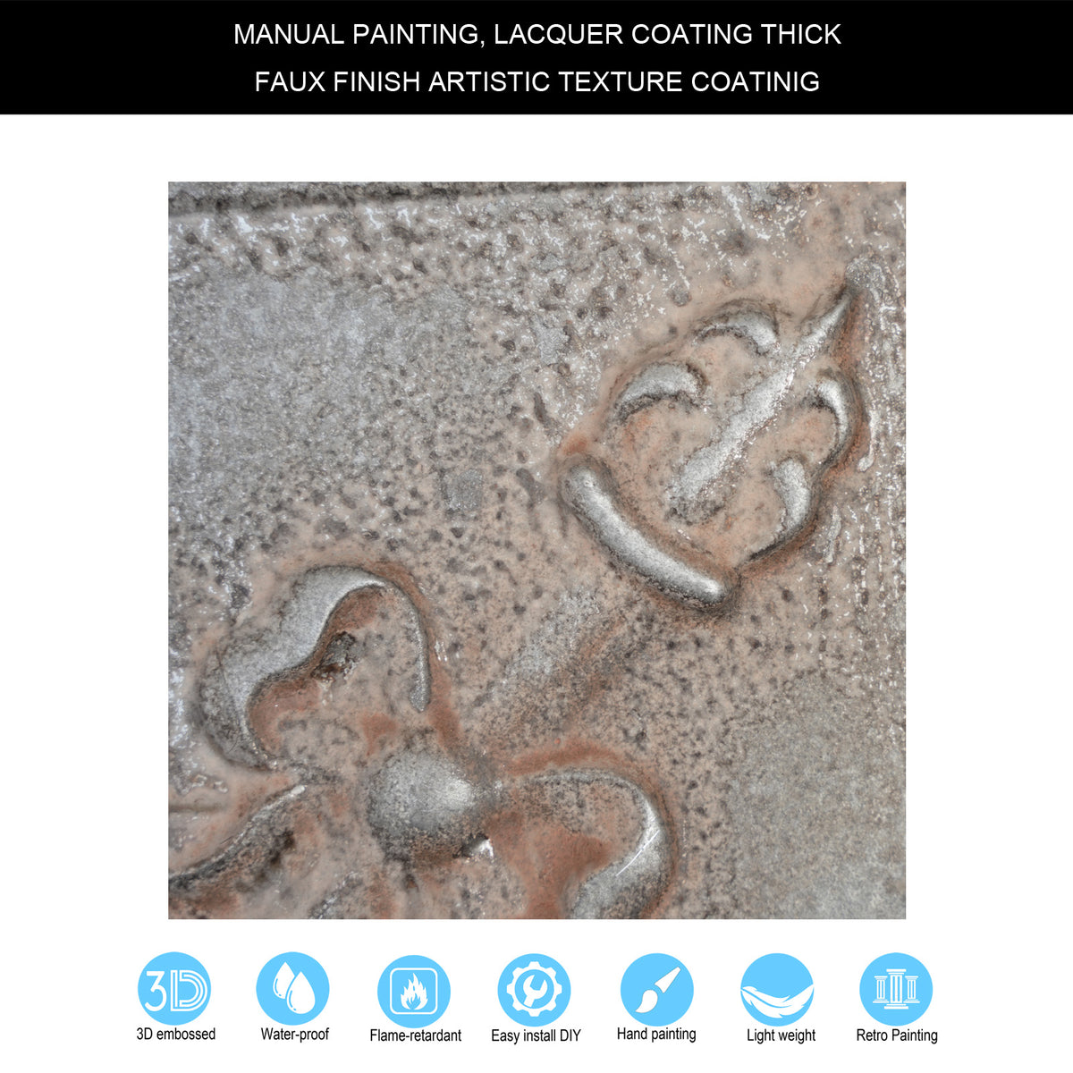 PAINTSDECOR PL07 Weathered Iron PVC ceiling tile 2