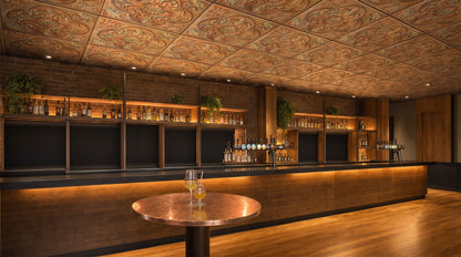 PL88 Palazzo Clay decorative ceiling tiles installed in interior 2