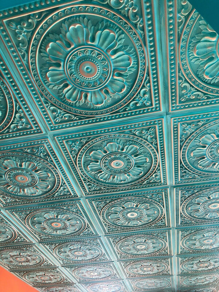 PL17 aged cyan ceiling tiles