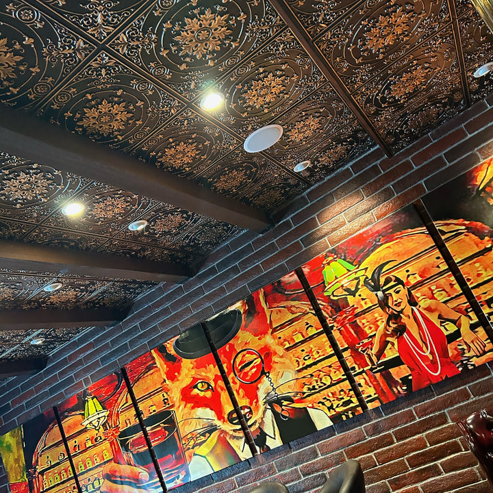 PL18 traditional copper ceiling tiles