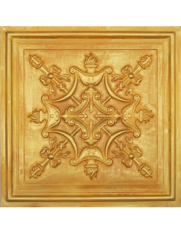 Drop in Ceiling tiles Faux Tin golden color PL07 pack of 10pcs