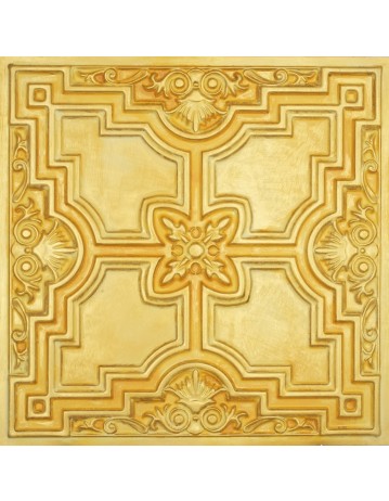 Drop in Ceiling tiles Faux Tin golden color PL16 pack of 10pcs