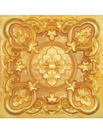 Artistic 3D ceiling tile, Metalize wall panels, golden color PL30 pack of 10pcs