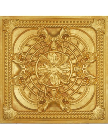 Plastic Ceiling tiles Faux Tin golden color PL31 pack of 10pcs
