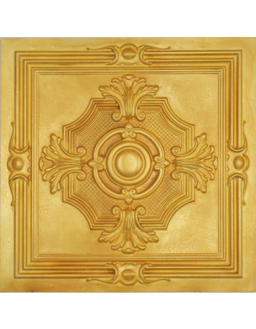 Metallized Ceiling tiles Faux Tin golden color PL38 pack of 10pcs
