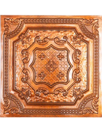 Pressed Tin Ceiling Tile, Emboss wall panels, Archaic copper color PL04 pack of 10pcs