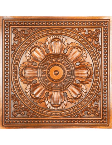 Drop in ceiling tile, Interior decorative panel Archaic copper color PL17 pack of 10pcs