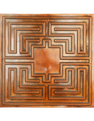 Copper tin tile, Vinyl ceiling panels, Archaic copper color PL25 pack of 10pcs