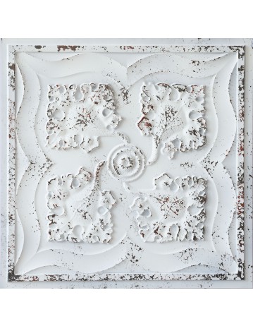Ceiling tiles Faux tin distressed crack white black color PL64 10pcs/lot