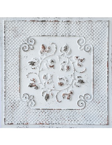 Ceiling tiles Faux tin distressed crack white black color PL66 10pcs/lot