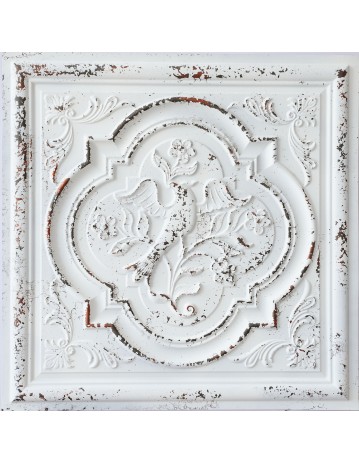 metalized ceiling tiles, Suspended Wall Panels, distress crack white black color PL39 pack of 10pcs