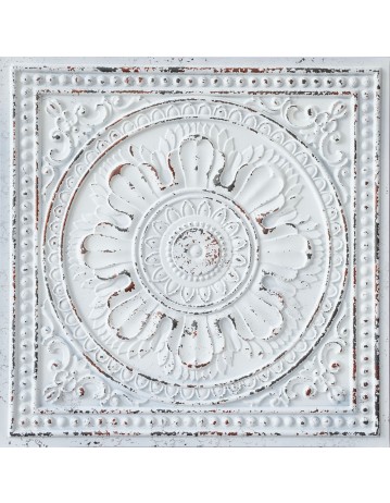 suspended Ceiling tiles Faux Tin distress crack white black color PL17 pack of 10pcs
