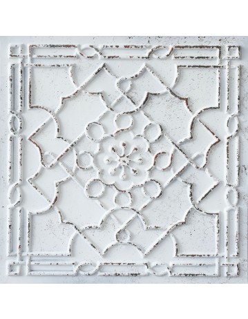  Ceiling tiles Faux Tin distress crack white black color PL09 pack of 10pcs