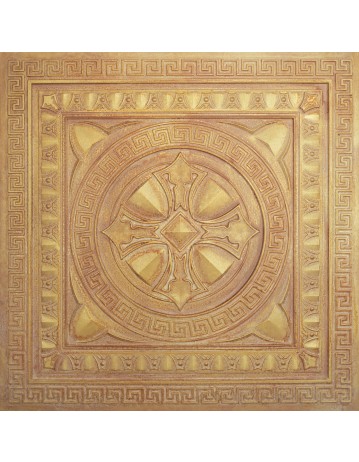 Vinyl ceiling Tiles, Embossed wall panels，Vintage brown gold color PL01 pack of 10pcs