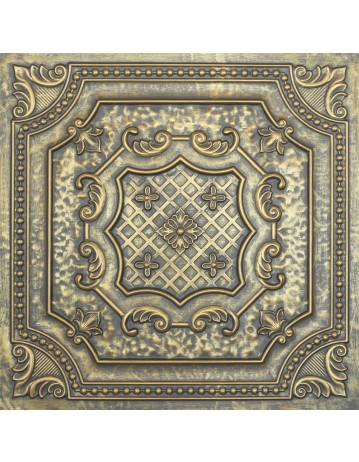 Reclaimed ceiling tiles, Interior decorative panel, Ancient gold color PL04 pack of 10pcs