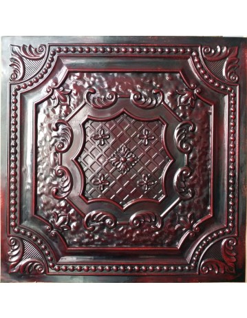 Faux Tin ceiling tiles aged red wood color PL04 pack of 10pcs