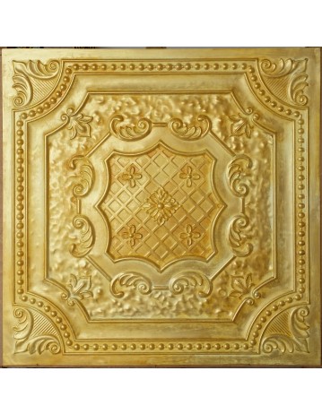 Glue on Ceiling tiles Faux Tin golden color PL04 pack of 10pc