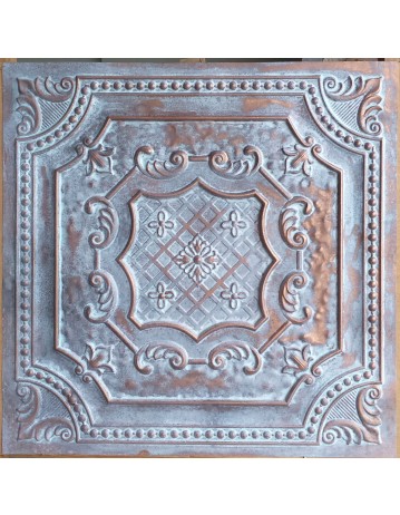 Ceiling tiles Faux Tin painted weathering copper color PL04 pack of 10pc